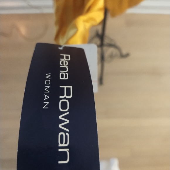 Rena Rowan 100% Silk Gold Button Down Classic Women's Blouse Size 24 - Picture 5 of 6